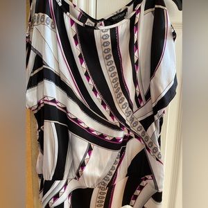 White House Black Market split sleeve top silk